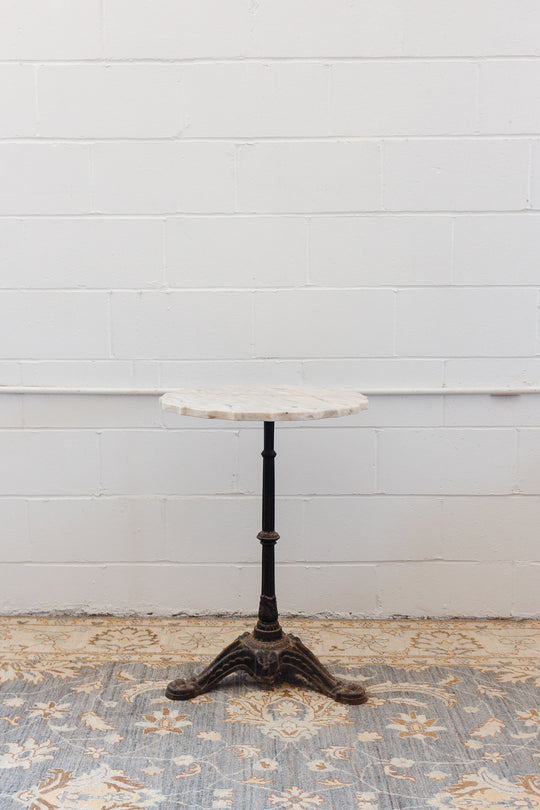 antique french scalloped marble top side table