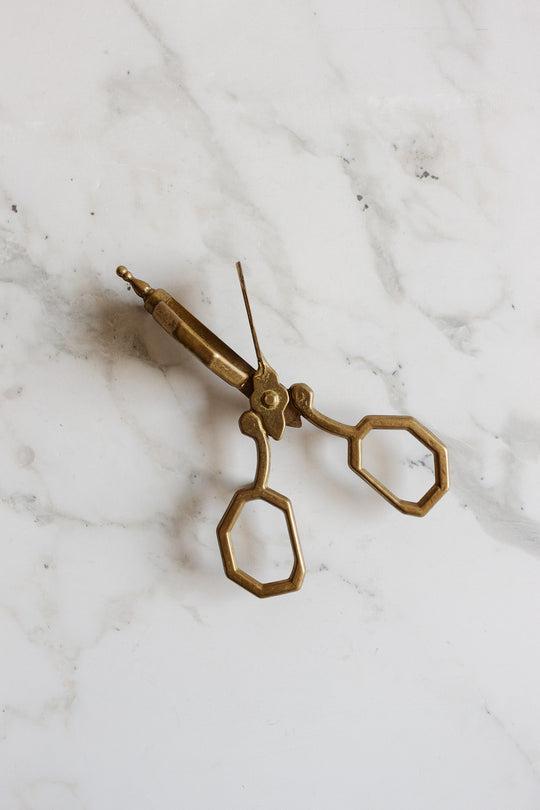 vintage french brass "ciseaux" candle snuffer
