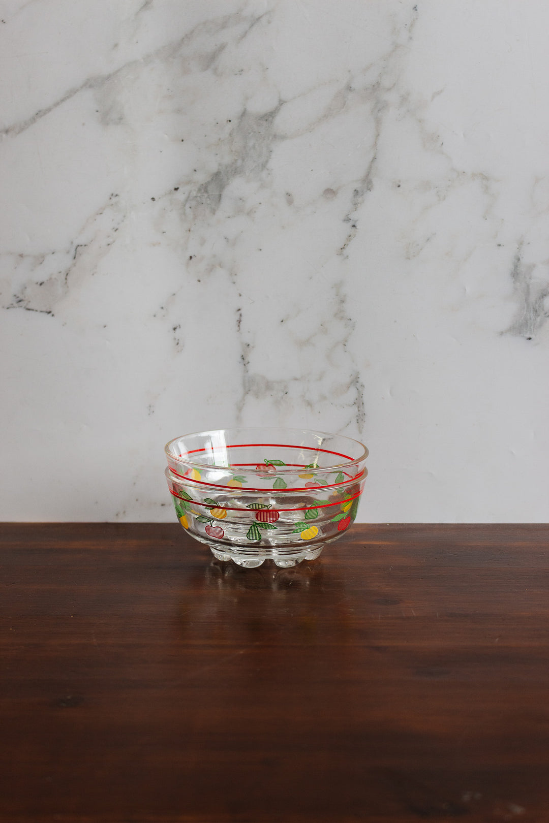 pair of vintage italian dessert glass bowls