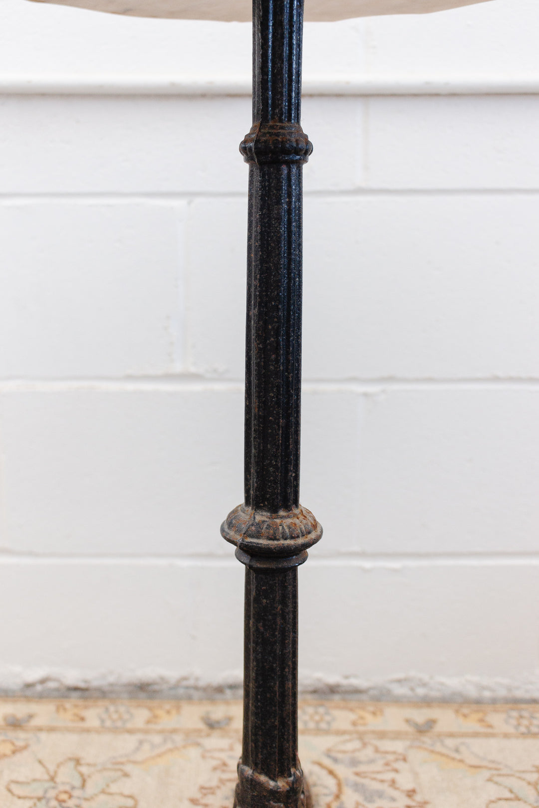 antique french scalloped marble top side table