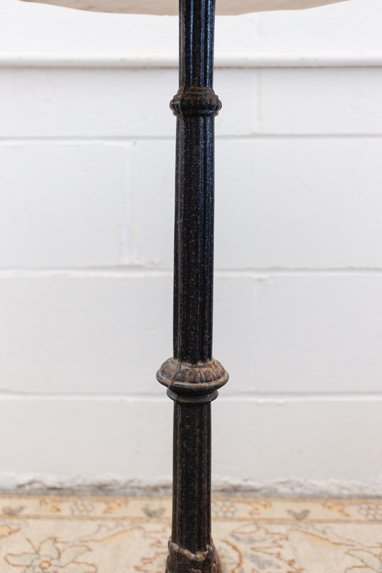 antique french scalloped marble top side table