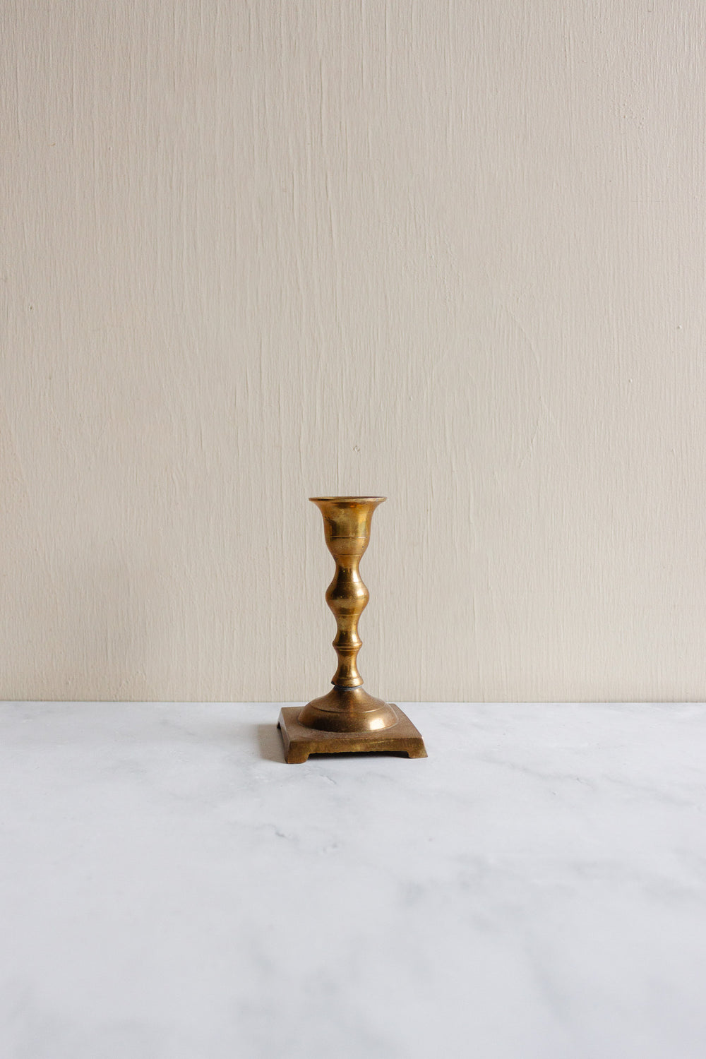 vintage french petite brass candlestick