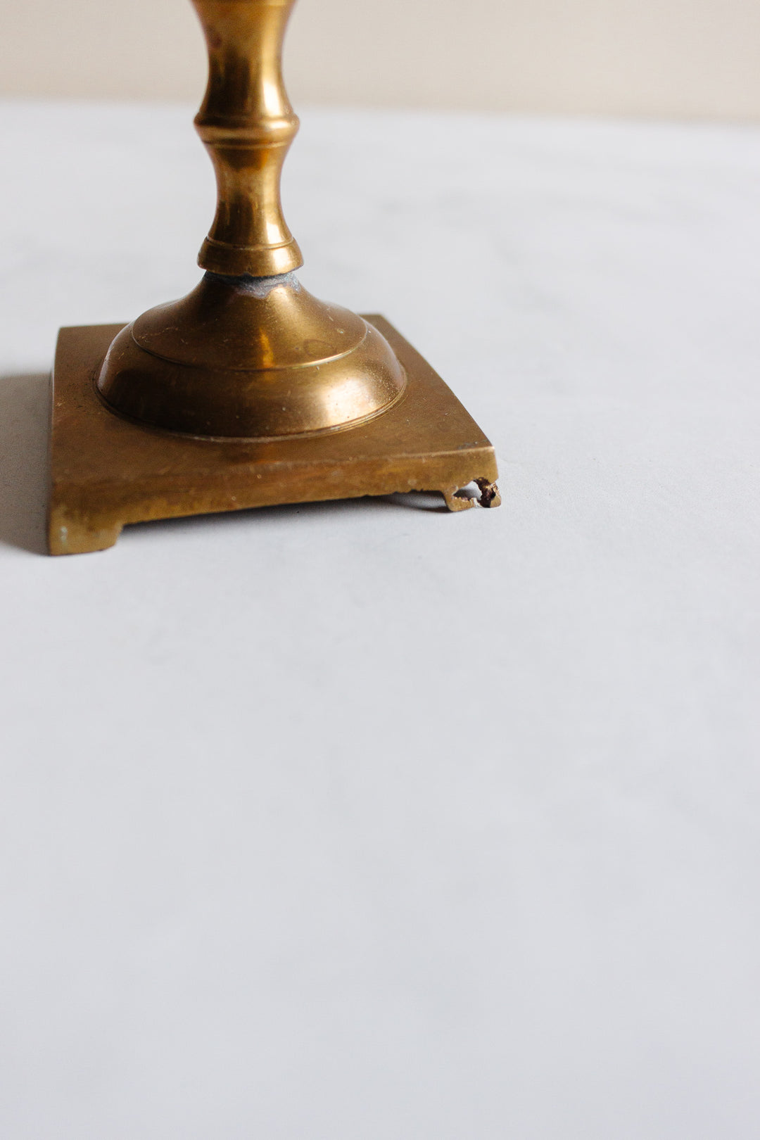 vintage french petite brass candlestick