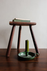 midcentury french brutalist tripod stool