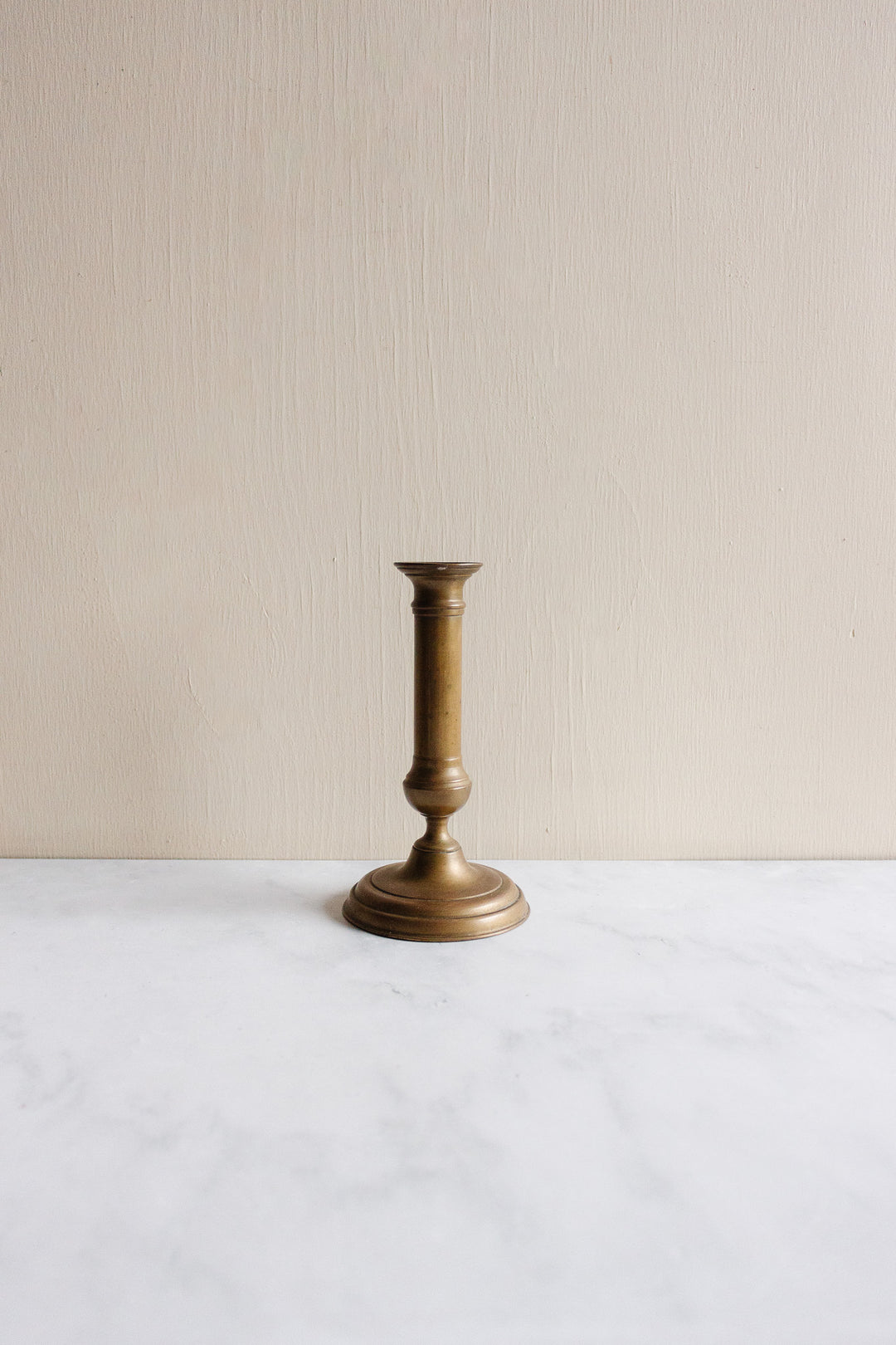 antique french brass push up candlestick