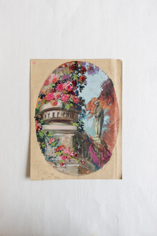 "fleurs et béton" art class piece