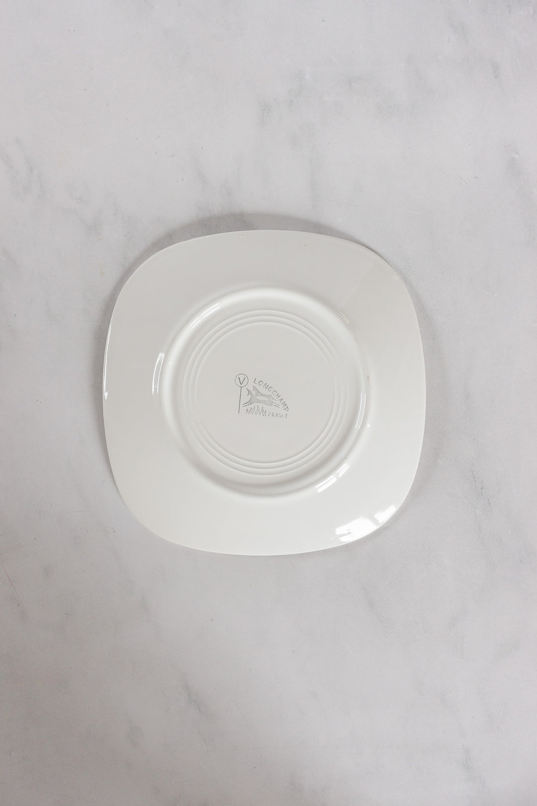 midcentury french longchamp fish plates, set of 6