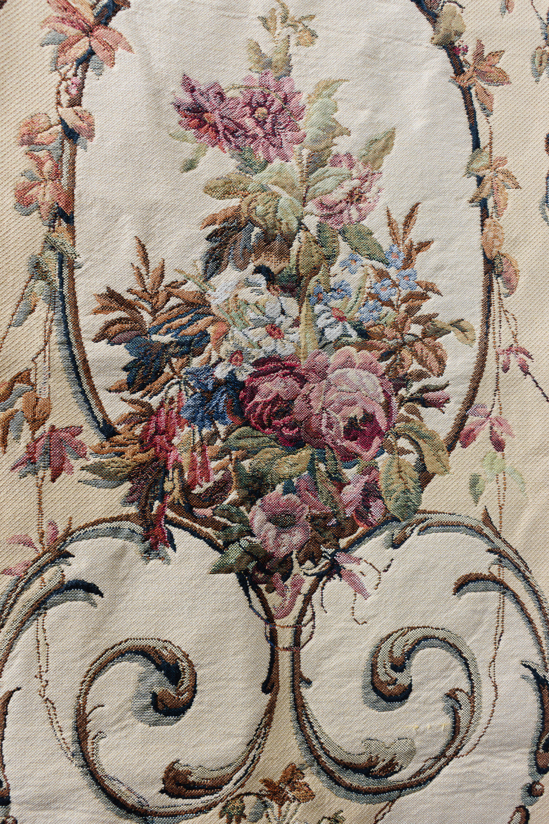 vintage belgian floral tapestry