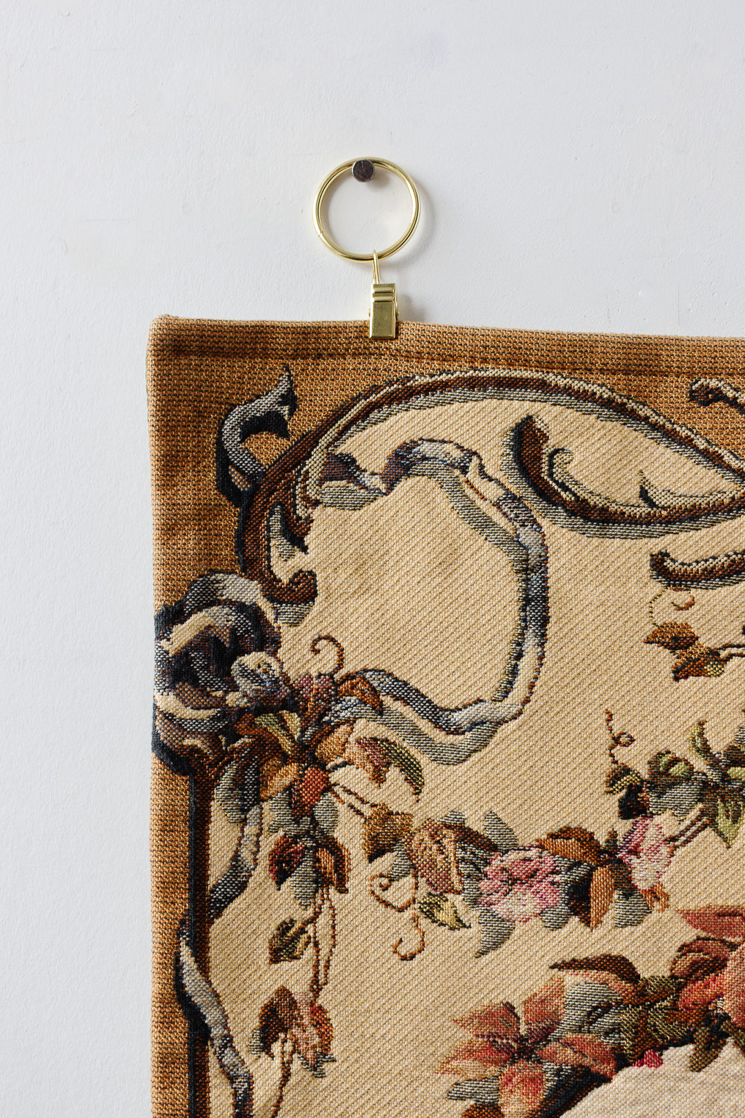 vintage belgian floral tapestry