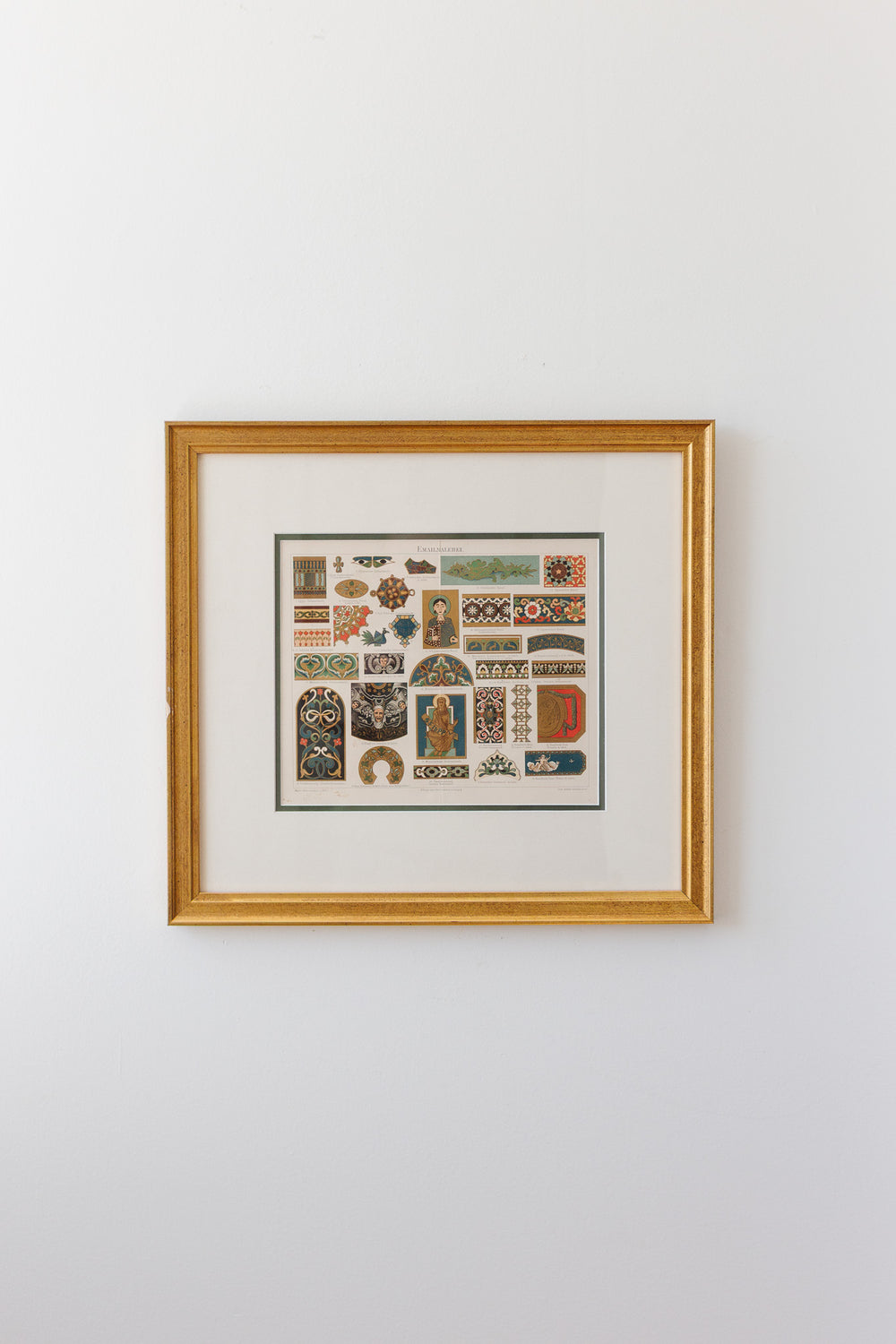 antique chromolithograph — emailmalerei & glasmalerei, meyers konversations-lexikon
