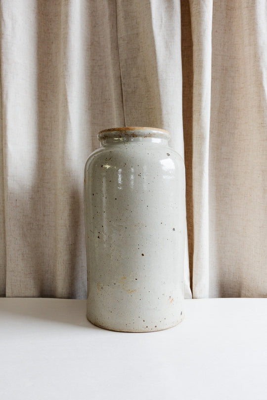 antique french oversized stoneware vessel