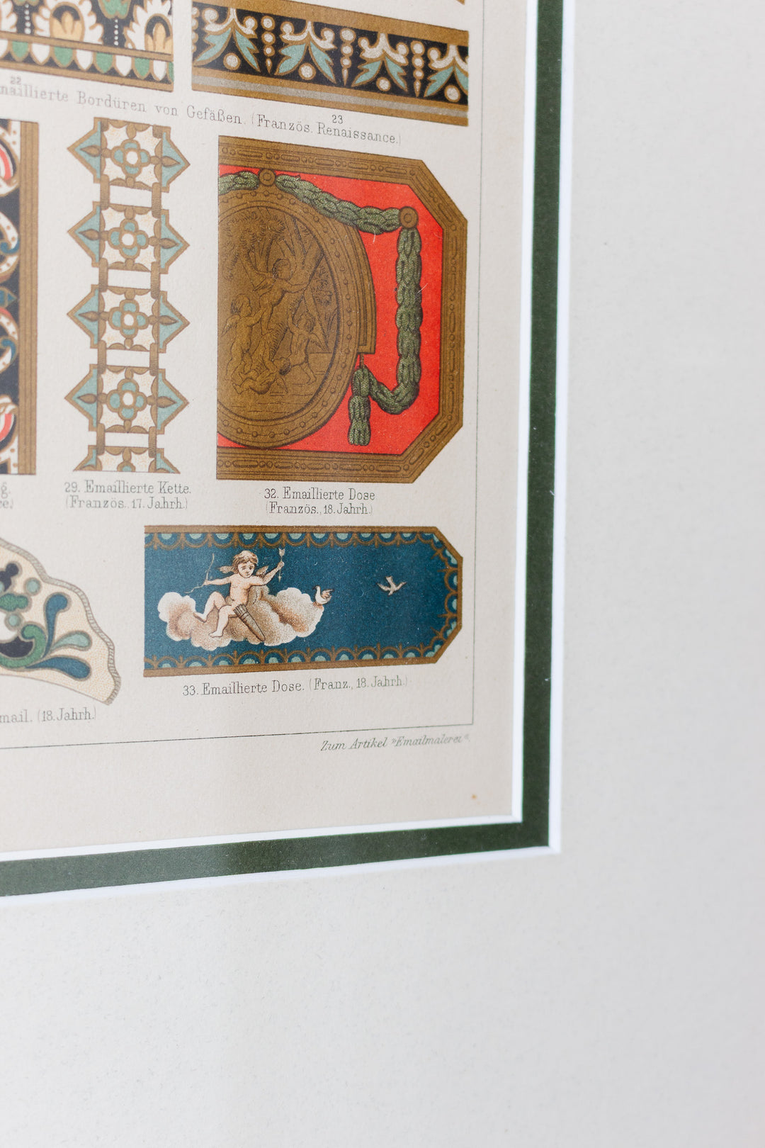 antique chromolithograph — emailmalerei & glasmalerei, meyers konversations-lexikon