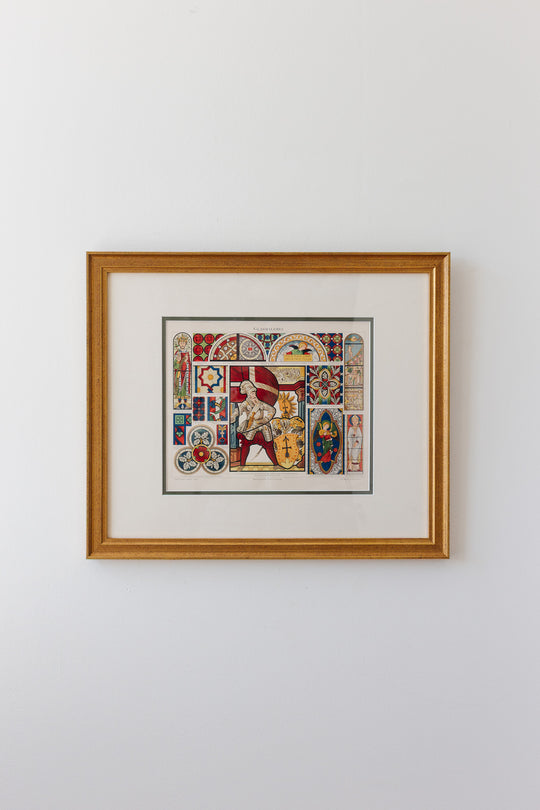 antique chromolithograph — emailmalerei & glasmalerei, meyers konversations-lexikon