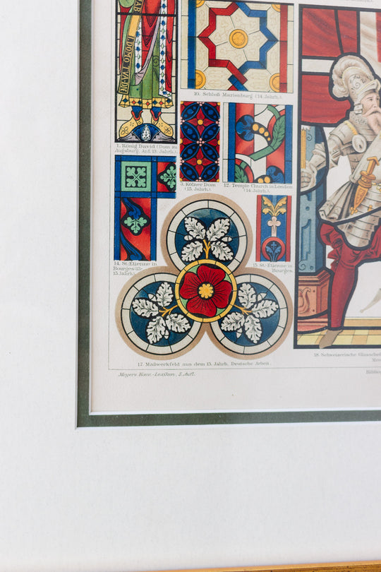 antique chromolithograph — emailmalerei & glasmalerei, meyers konversations-lexikon