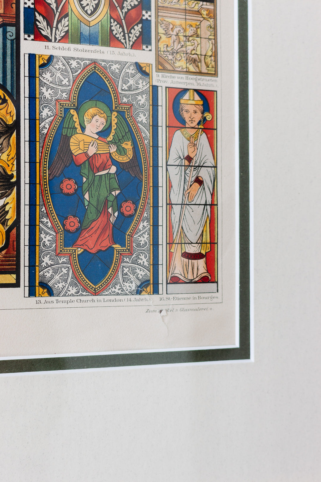 antique chromolithograph — emailmalerei & glasmalerei, meyers konversations-lexikon