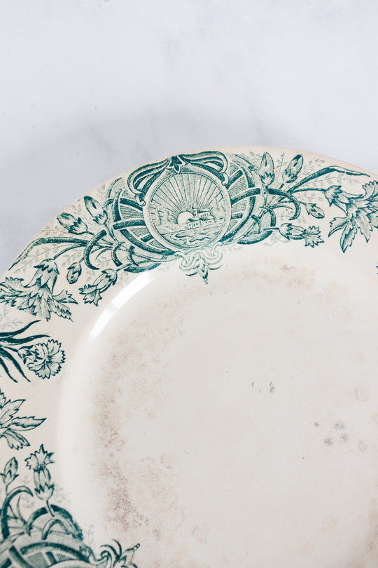 rare antique french st. amand "persan" plates, set of 7