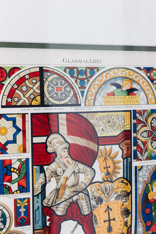 antique chromolithograph — emailmalerei & glasmalerei, meyers konversations-lexikon