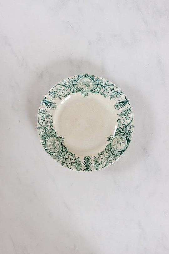 rare antique french st. amand "persan" plates, set of 7