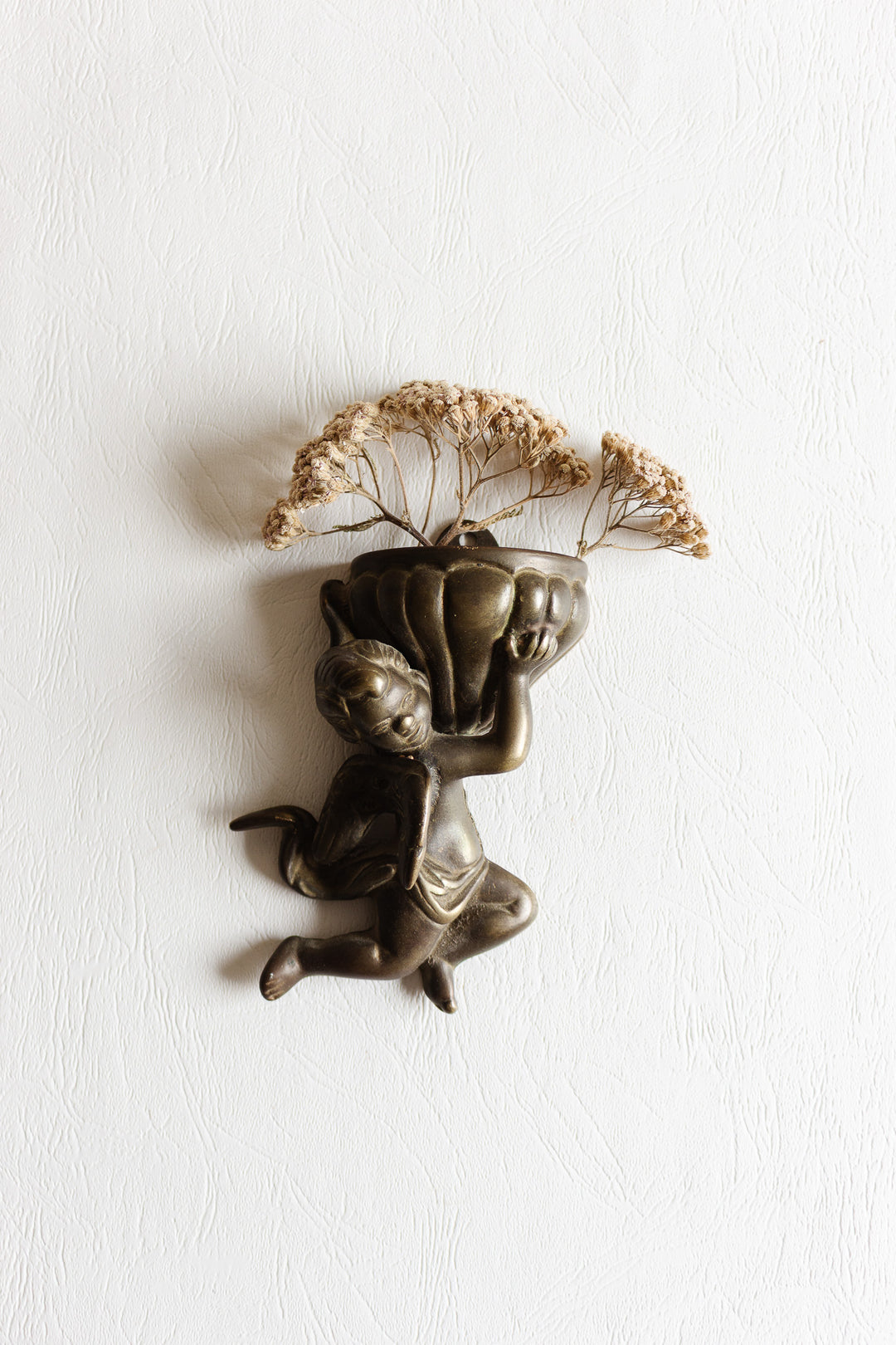 antique french cherub wall mounted planter