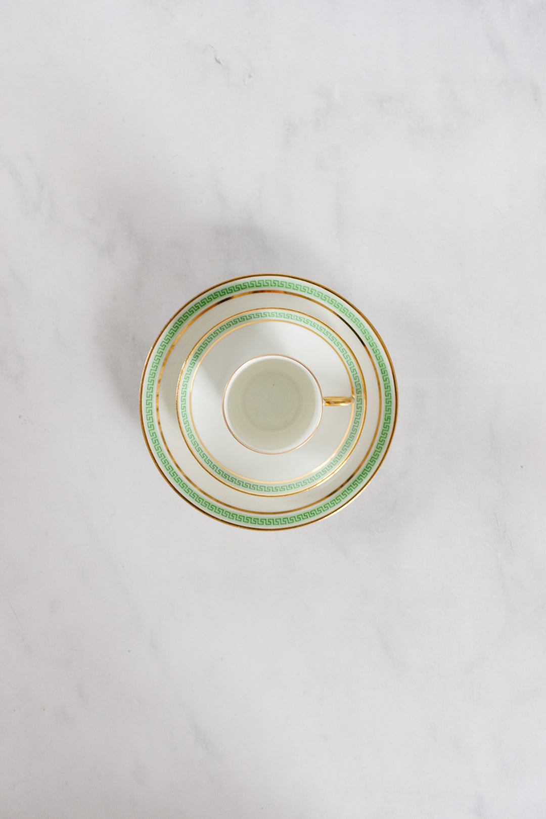 turn of the century D&C L. Bernadaud 22k greek key coffee set