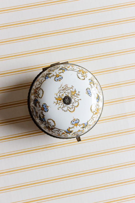 19th century french gien hinged porcelain box circa 1870s