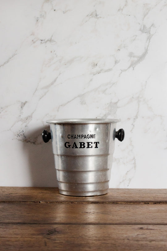 vintage french aluminum "gabet" champagne bucket