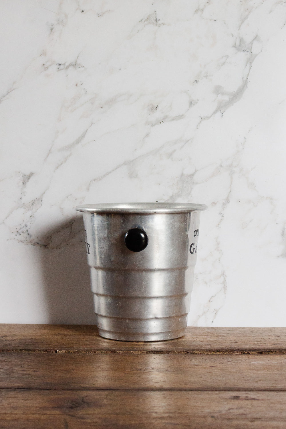 vintage french aluminum "gabet" champagne bucket