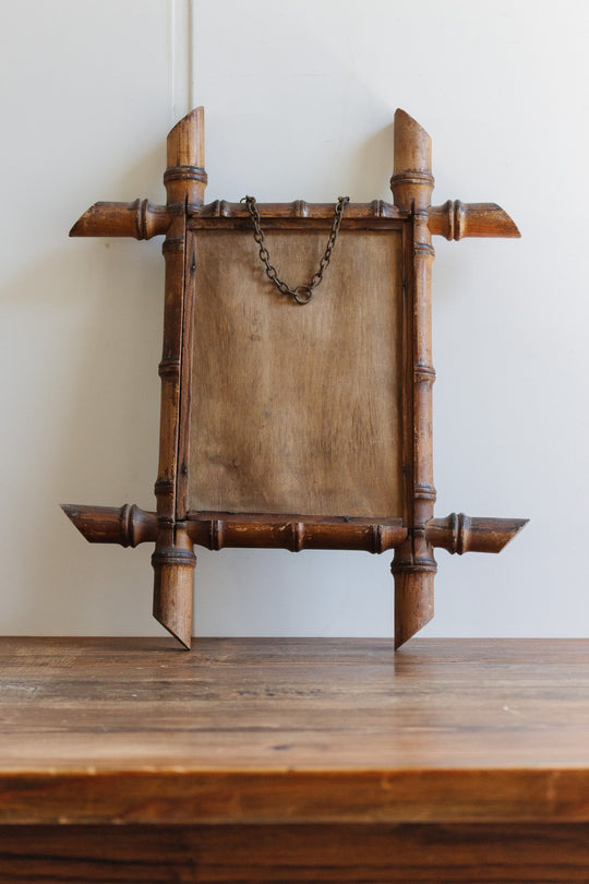 early 1930s french faux bamboo mirror