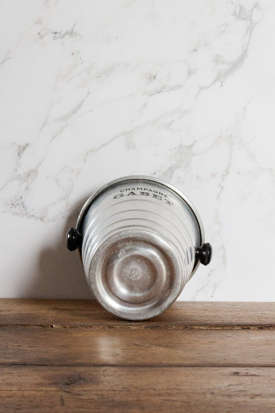 vintage french aluminum "gabet" champagne bucket