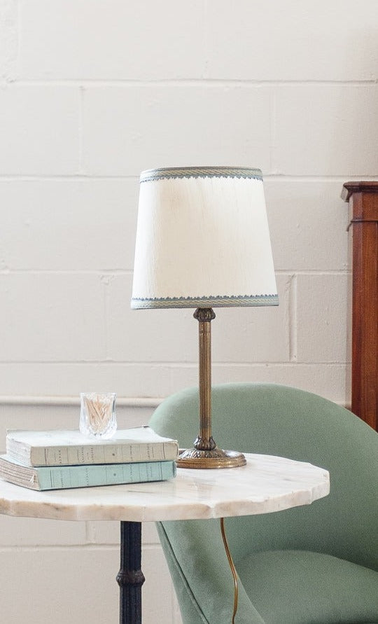 midcentury French gilt bronze table lamp
