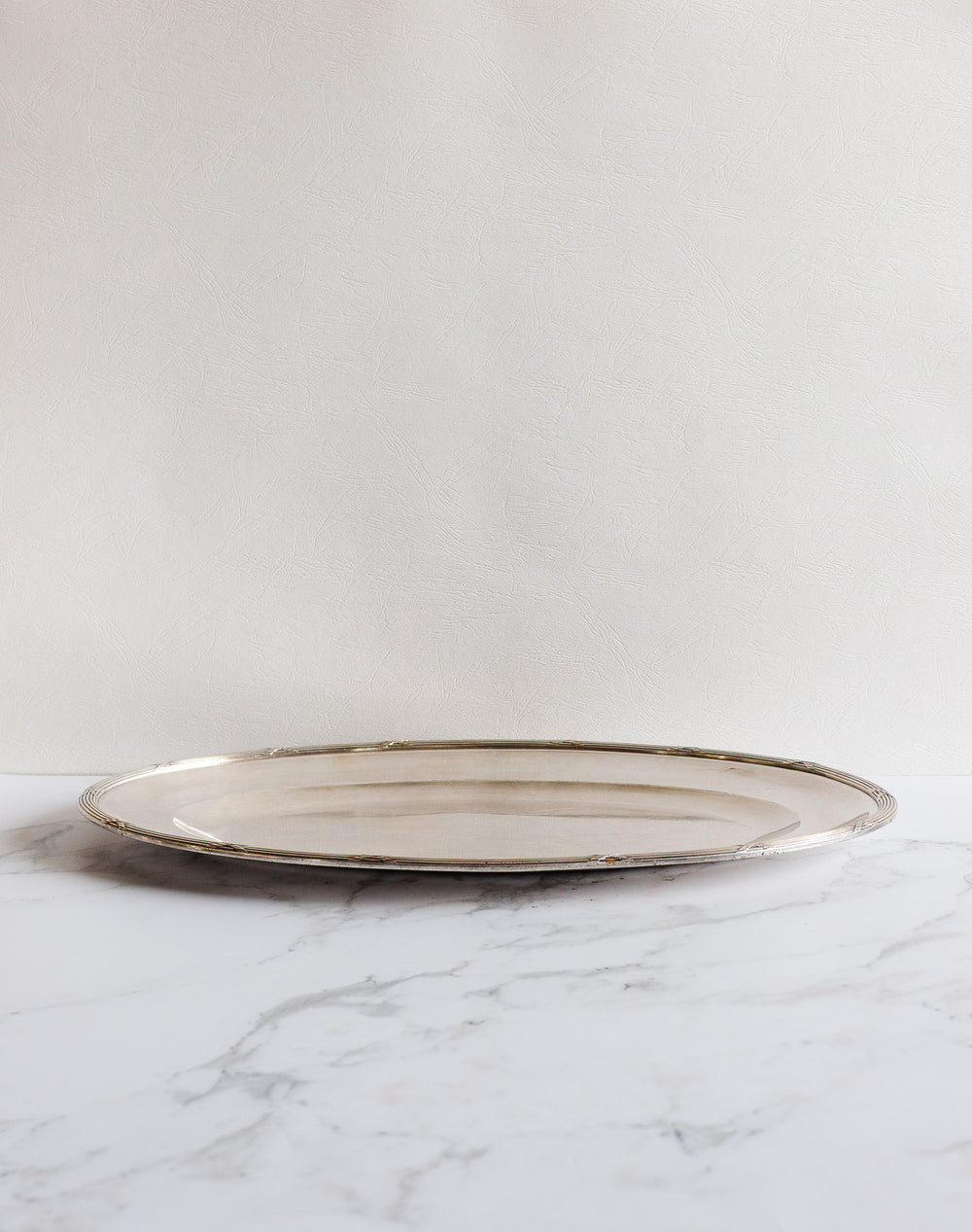 art deco french silver hotel platter with "poinçons"