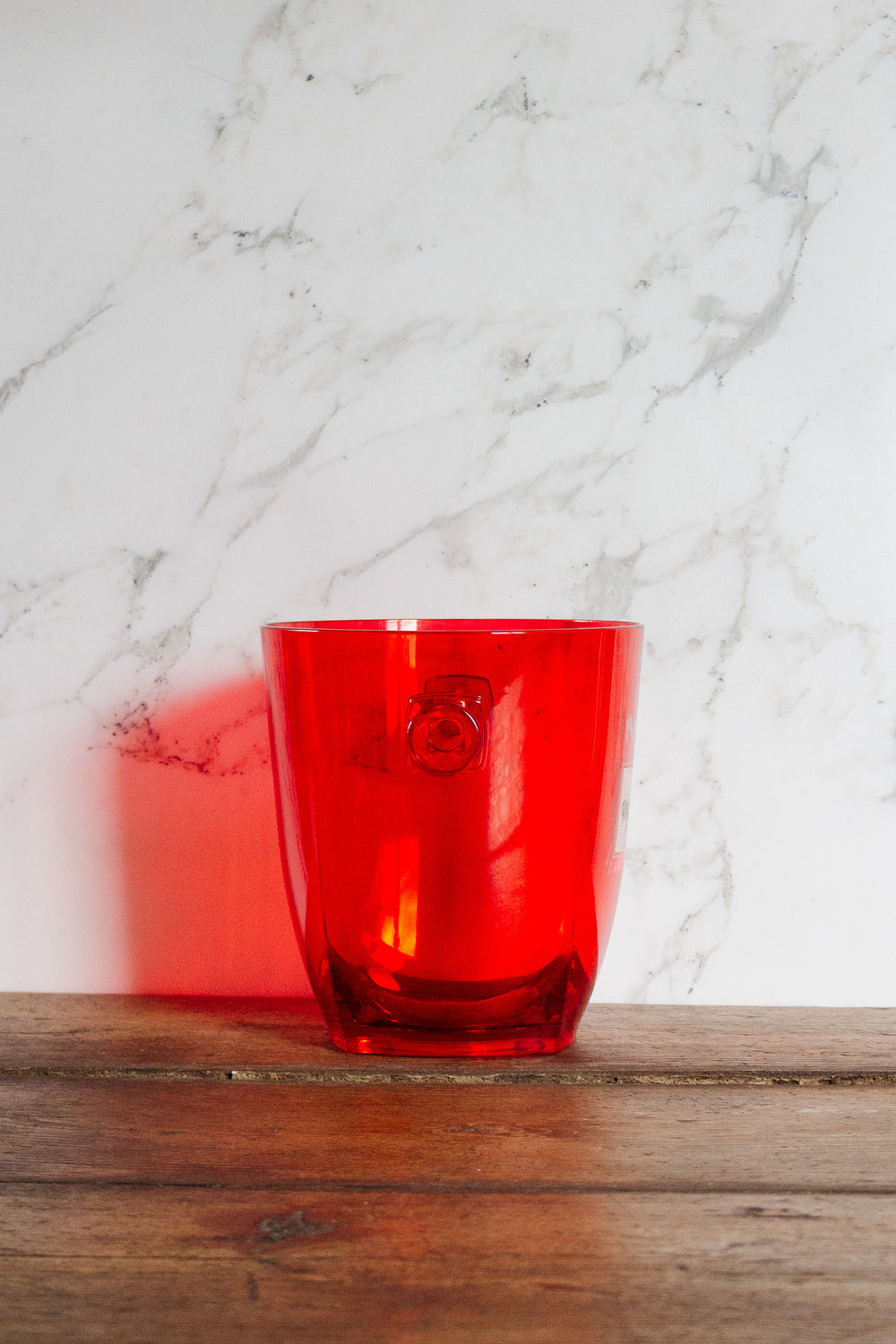 rare vintage french maxim's red acrylic champagne bucket