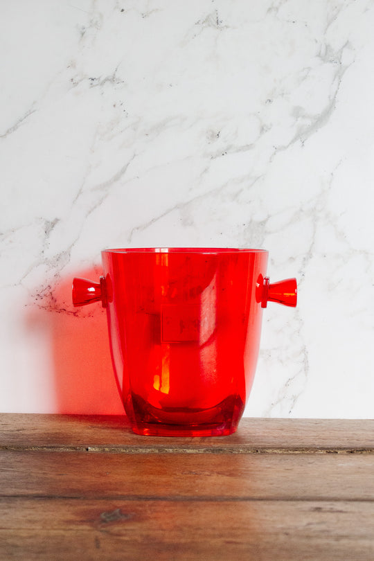 rare vintage french maxim's red acrylic champagne bucket