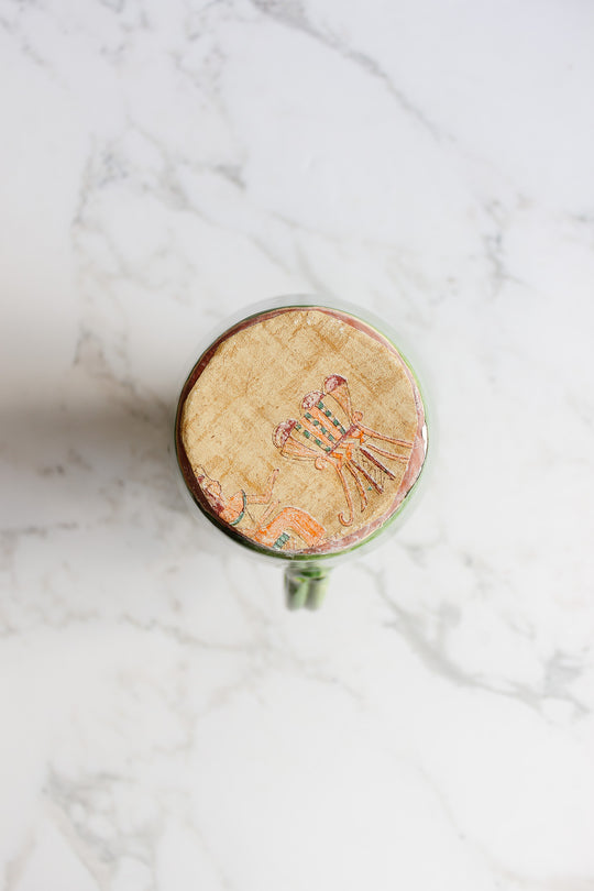 antique french green stoneware pitcher