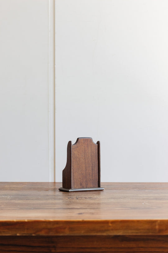 vintage french perpetual calendar in wooden stand