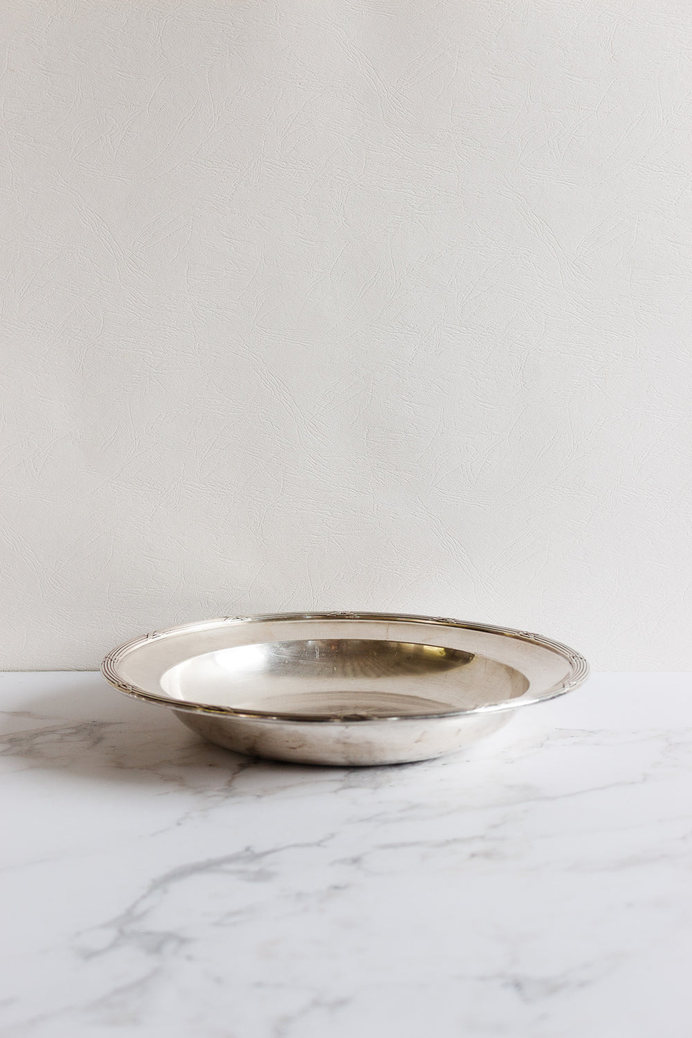 art deco french silver hotel serving dish with "poinçons"