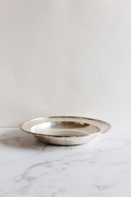 art deco french silver hotel serving dish with "poinçons"
