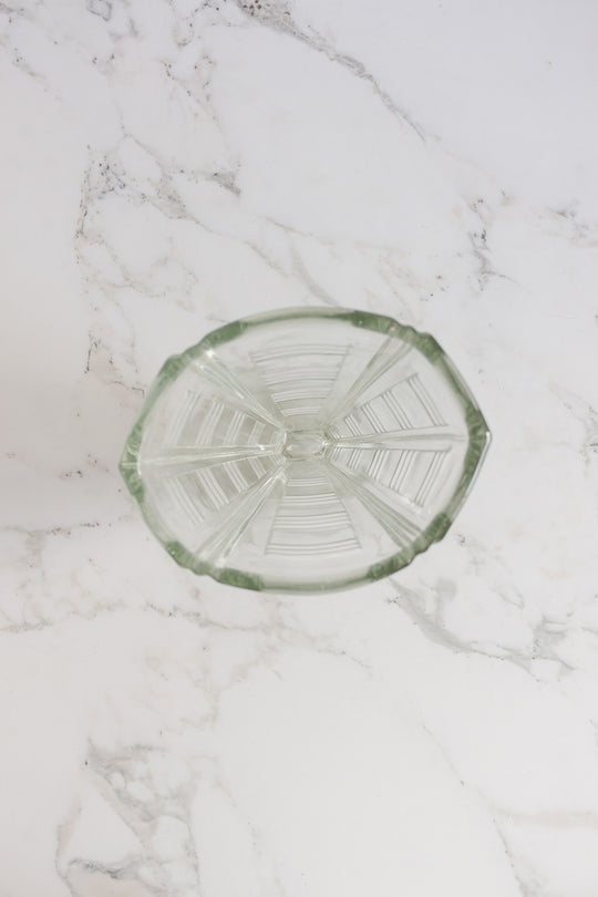 art deco french pressed glass vase