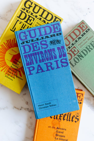 vintage French "Guide Julliard" linen bound guide book