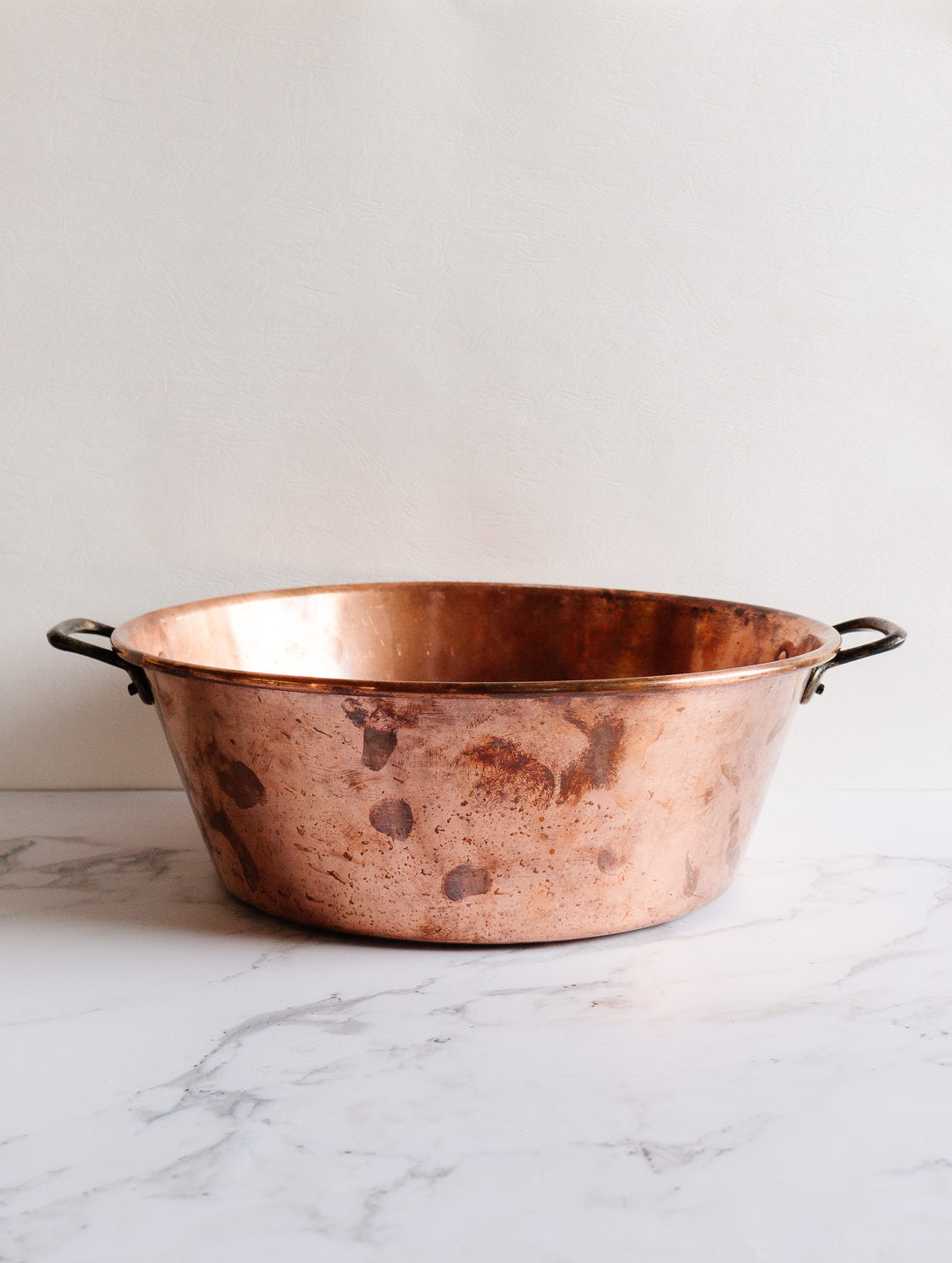 antique french copper jam pot