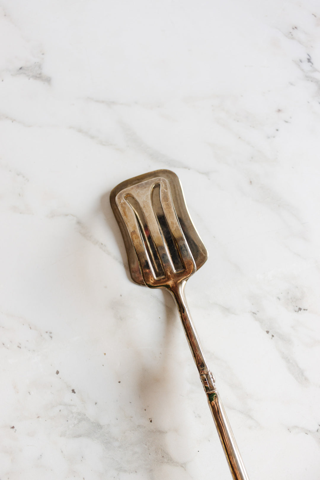 vintage french silverplate serving tongs