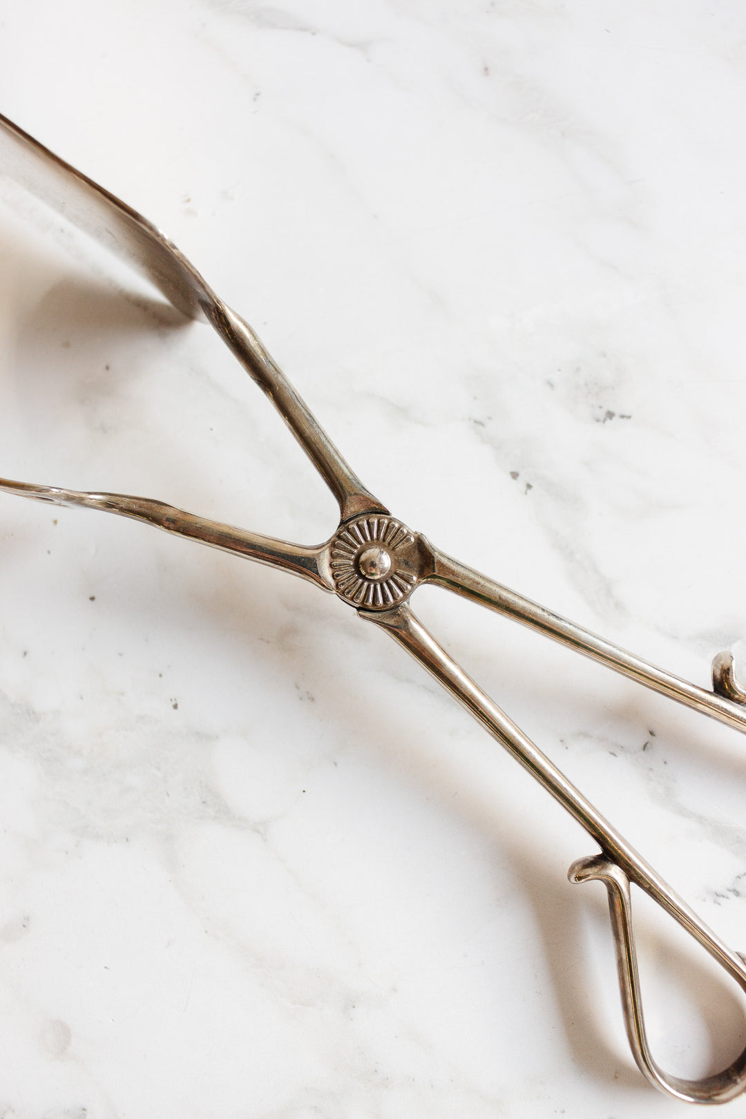 vintage french silverplate serving tongs