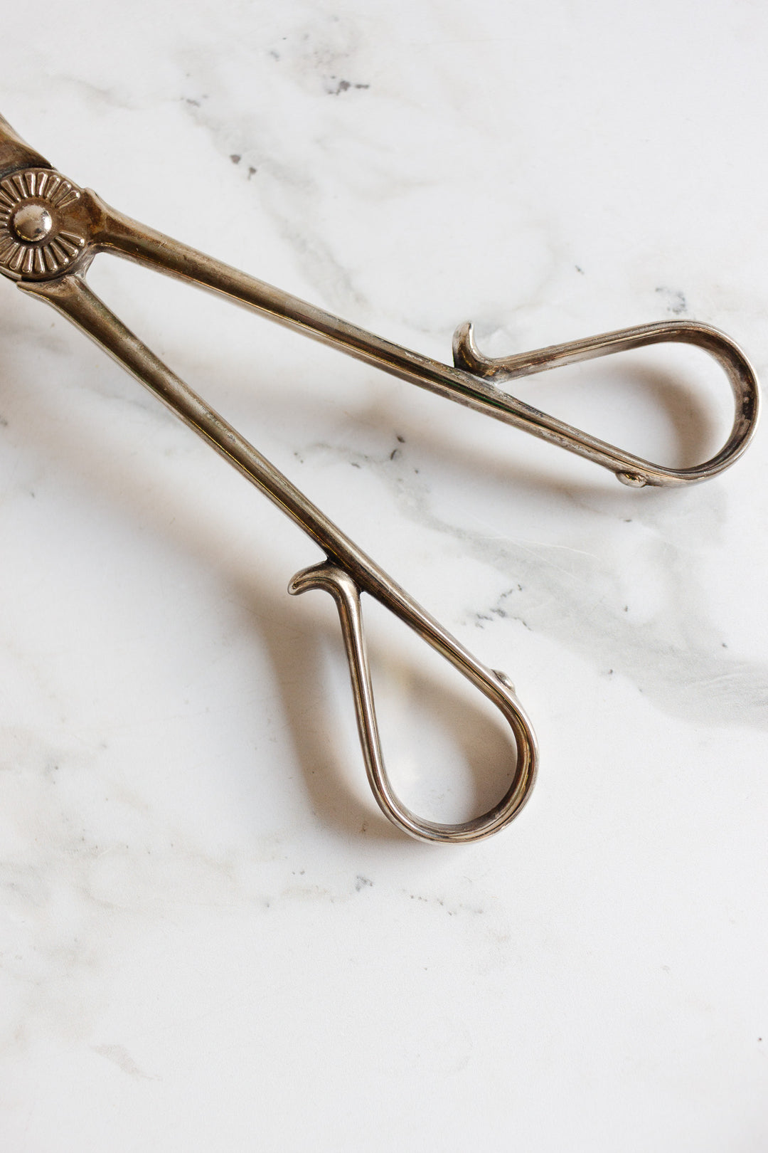 vintage french silverplate serving tongs