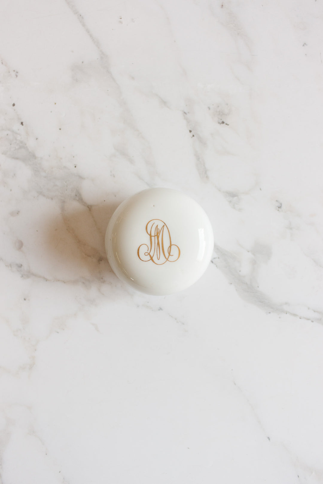 vintage Richard ginori Italy monogrammed porcelain box