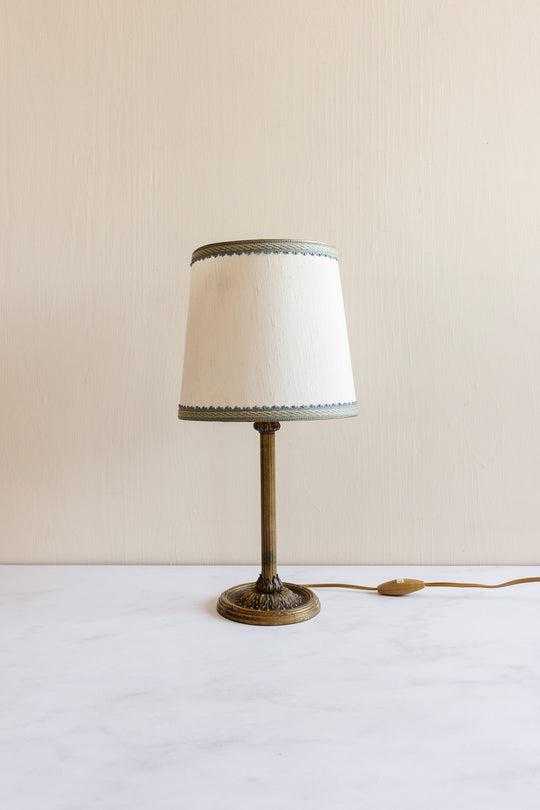 midcentury French gilt bronze table lamp
