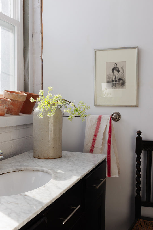 antique french oversized stoneware vessel