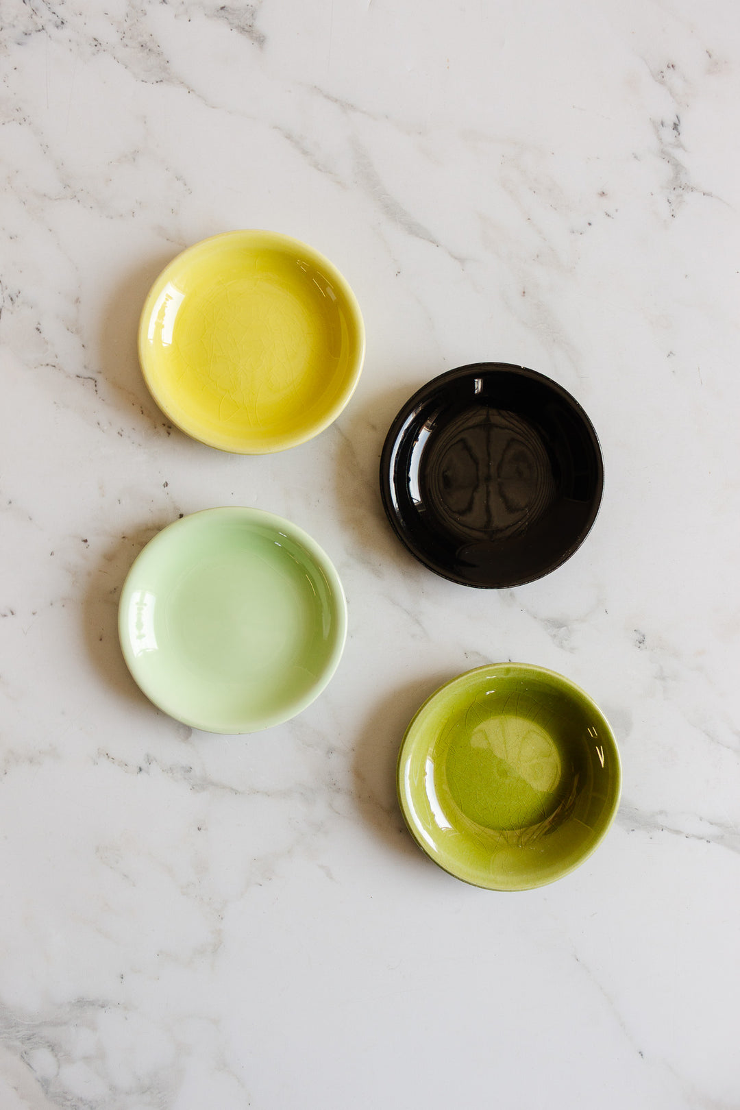 set of 4 vintage french proceram miniature plates