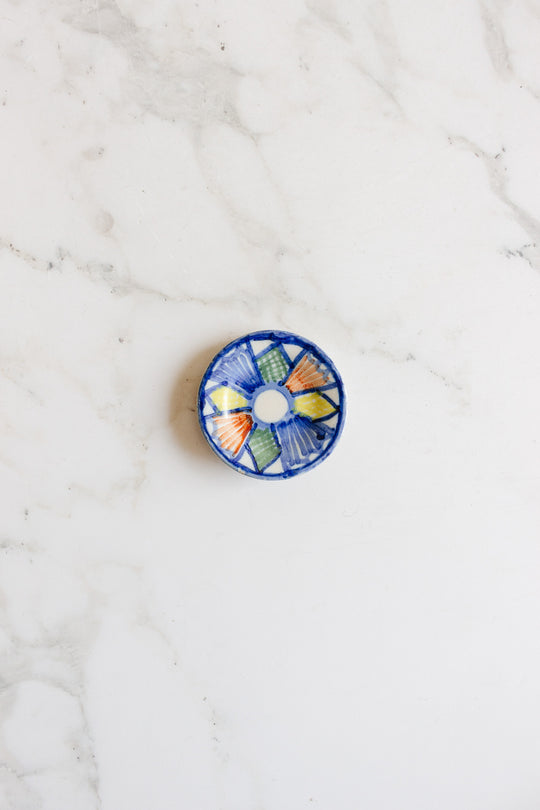 antique french hand painted quimper trinket dish