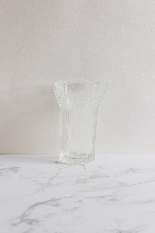 vintage italian embossed glass vase