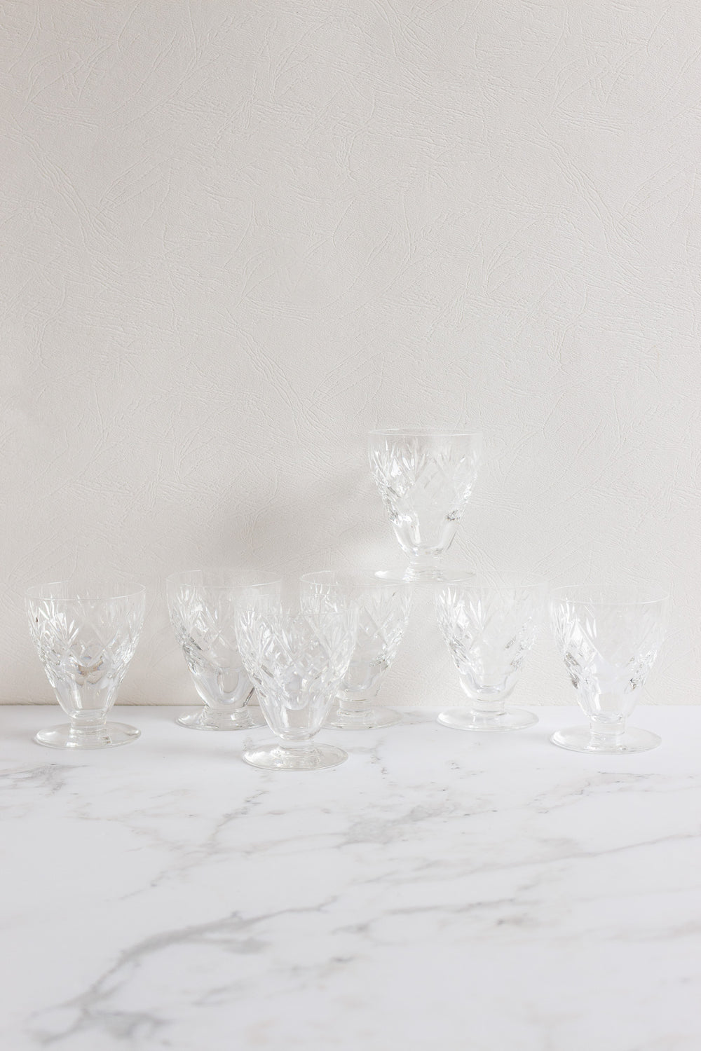 royal doulton georgian crystal juice glasses